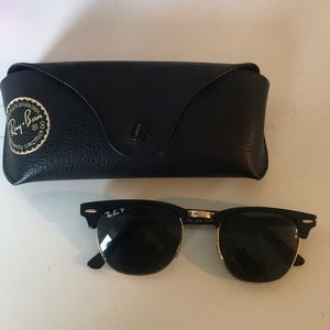 Black Ray-Ban clubmaster sunglasses (polarized)